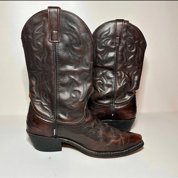 LAREDO Western ~ Cowboy Boots Men’s Size 8.5 D Leather Brown Style 6862 - Picture 4 of 11